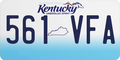 KY license plate 561VFA