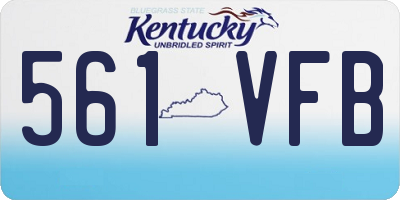 KY license plate 561VFB