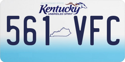 KY license plate 561VFC