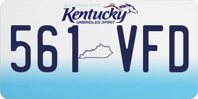 KY license plate 561VFD