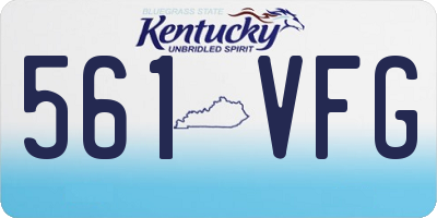KY license plate 561VFG
