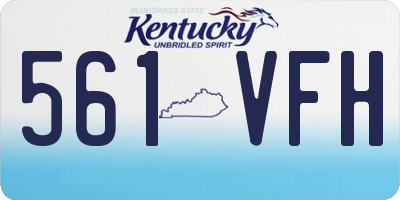 KY license plate 561VFH