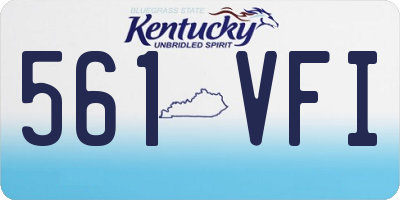 KY license plate 561VFI