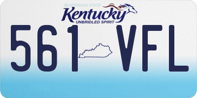 KY license plate 561VFL