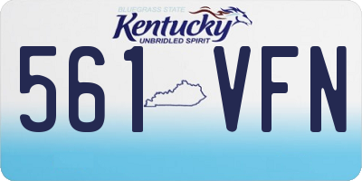 KY license plate 561VFN