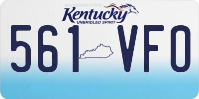 KY license plate 561VFO