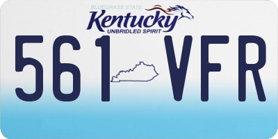 KY license plate 561VFR