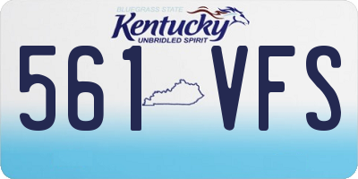 KY license plate 561VFS