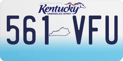 KY license plate 561VFU