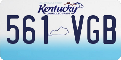 KY license plate 561VGB