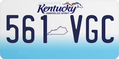 KY license plate 561VGC