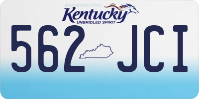 KY license plate 562JCI