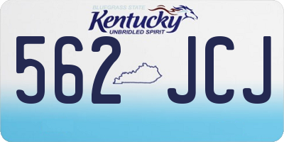 KY license plate 562JCJ