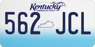 KY license plate 562JCL