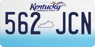 KY license plate 562JCN