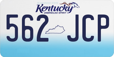 KY license plate 562JCP