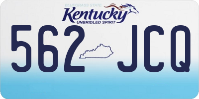 KY license plate 562JCQ