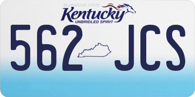 KY license plate 562JCS