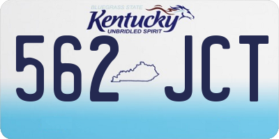 KY license plate 562JCT