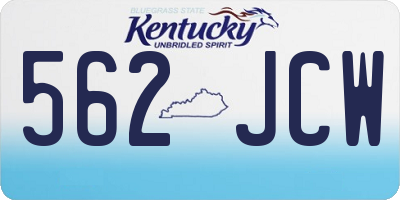 KY license plate 562JCW