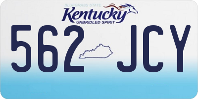 KY license plate 562JCY