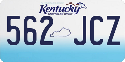 KY license plate 562JCZ