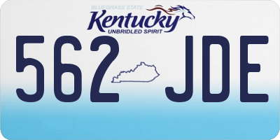 KY license plate 562JDE