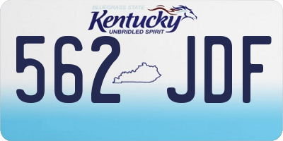 KY license plate 562JDF