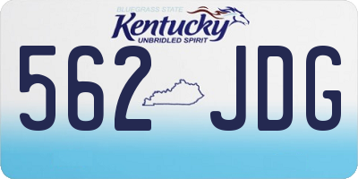 KY license plate 562JDG
