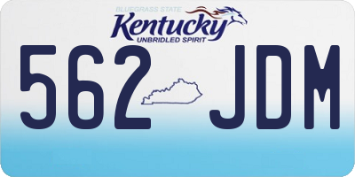 KY license plate 562JDM