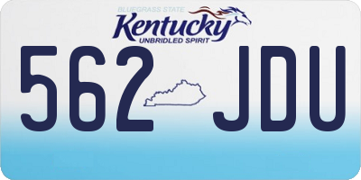 KY license plate 562JDU
