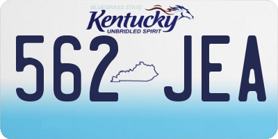 KY license plate 562JEA