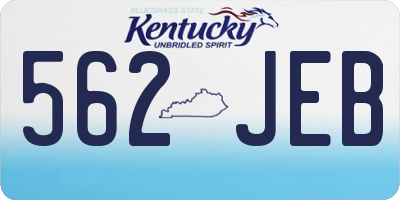 KY license plate 562JEB