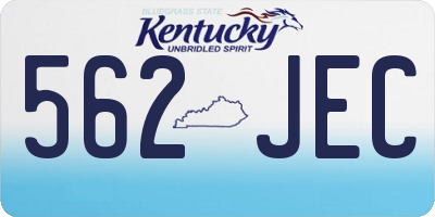 KY license plate 562JEC