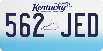 KY license plate 562JED
