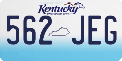 KY license plate 562JEG