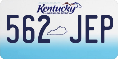 KY license plate 562JEP