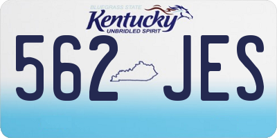 KY license plate 562JES