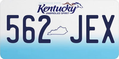 KY license plate 562JEX
