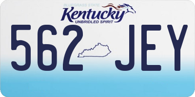 KY license plate 562JEY