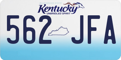 KY license plate 562JFA