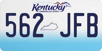 KY license plate 562JFB