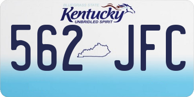 KY license plate 562JFC