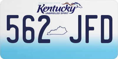 KY license plate 562JFD