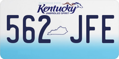 KY license plate 562JFE