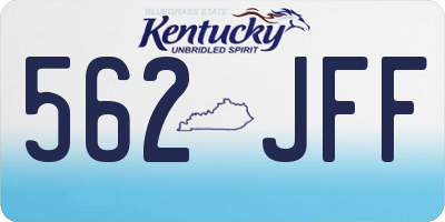 KY license plate 562JFF