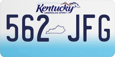 KY license plate 562JFG