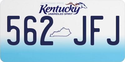 KY license plate 562JFJ