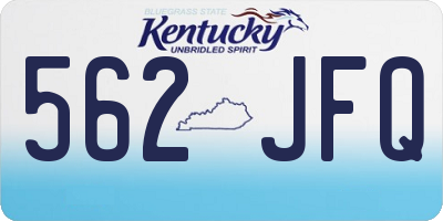 KY license plate 562JFQ