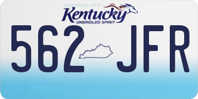KY license plate 562JFR